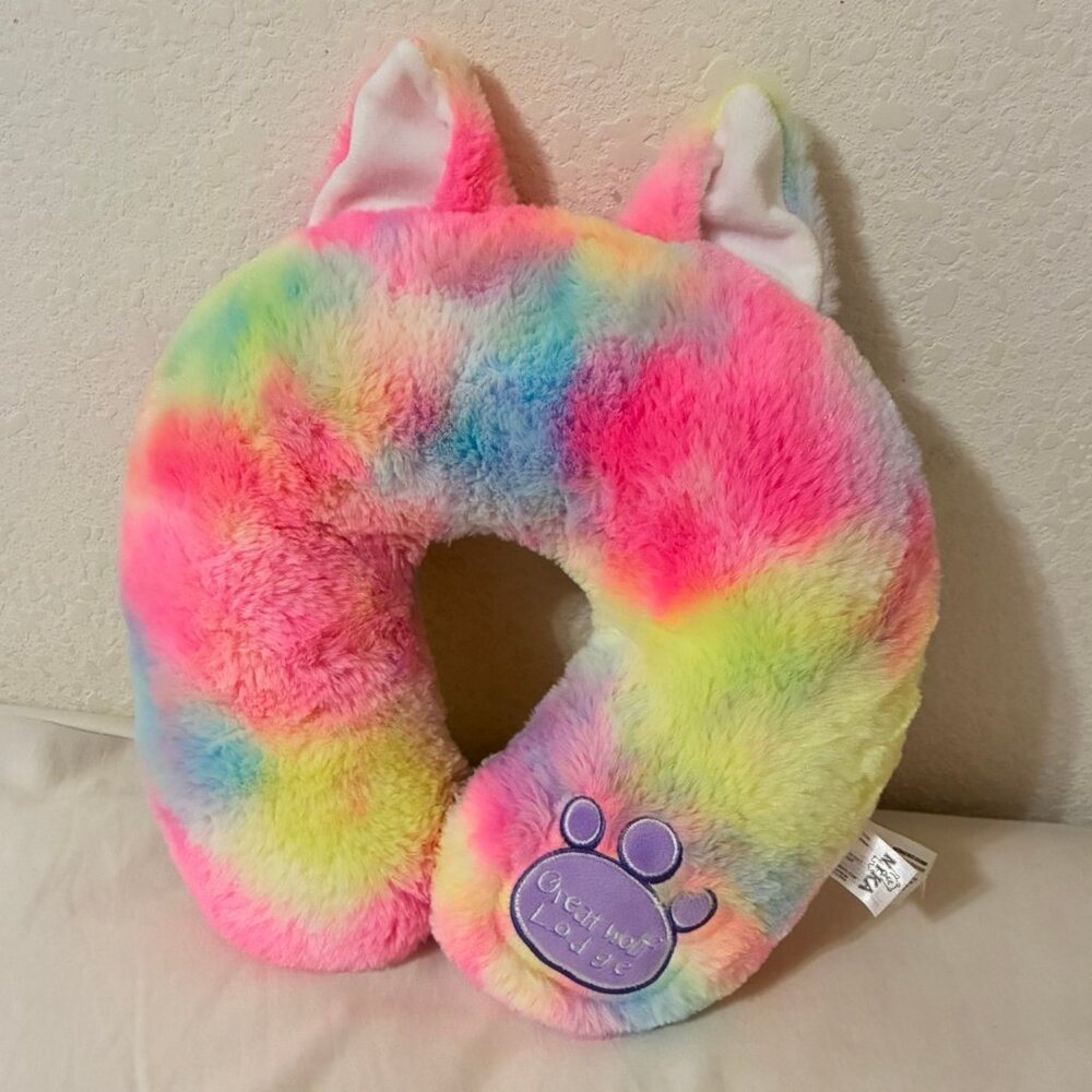 Great Wolf Lodge Colorful Pink Yellow Blue Travel Neck Pillow Kids souvenior
